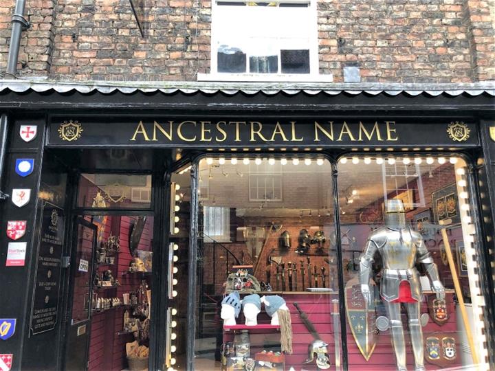 Ancestral Name Above Storefront
